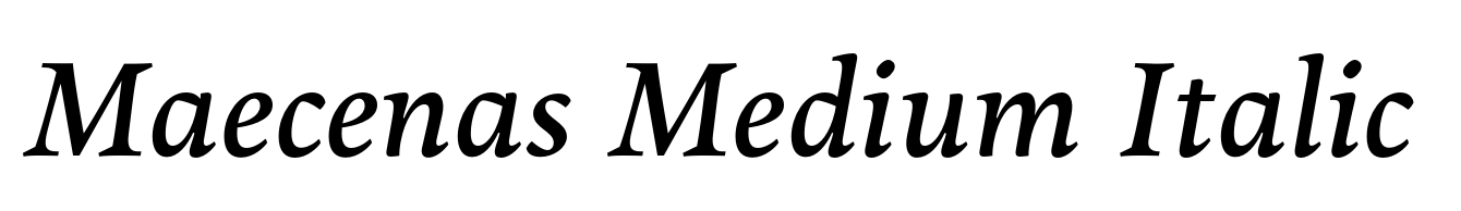 Maecenas Medium Italic